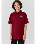 Поло гранатовый красный +печать