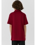 Поло гранатовый красный +печать