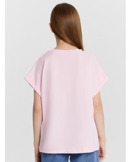 Футболка розовая сказка +печать