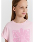 Футболка розовая сказка +печать