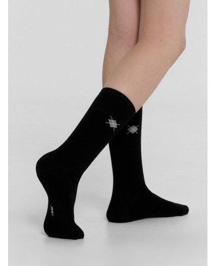 Носки черный /сер.меланж/