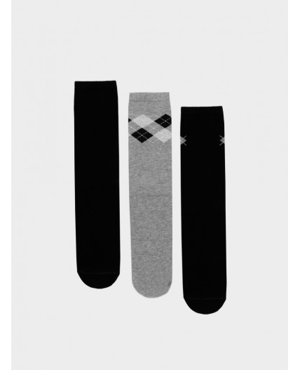 Носки черный /сер.меланж/