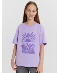 Футболка лаванда +печать1
