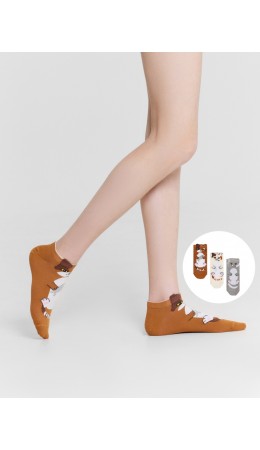 Носки кэмел /молочный /сер.меланж/