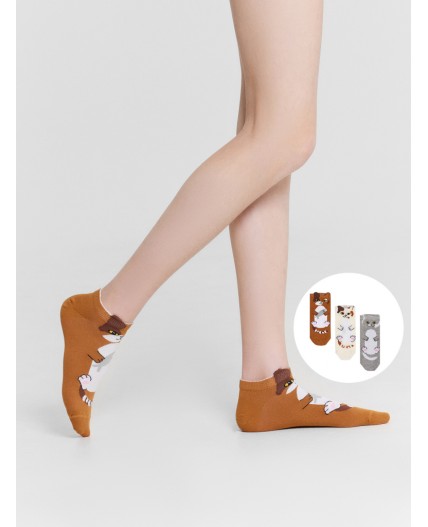 Носки кэмел /молочный /сер.меланж/