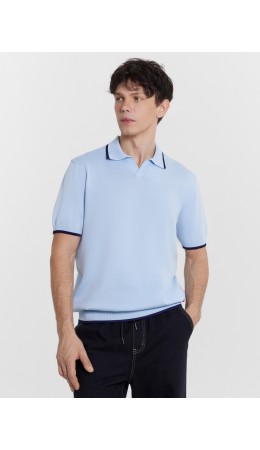 Поло серо -голубой +нэви