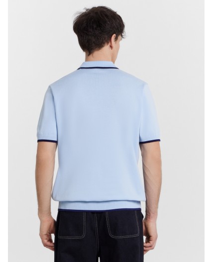 Поло серо -голубой +нэви