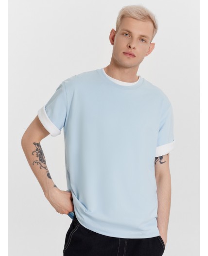 Футболка серо-голубой