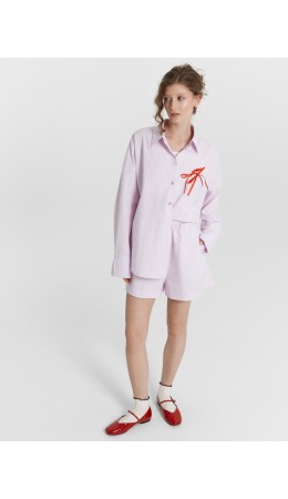 Шорты розово -голубая полоска