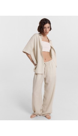 Брюки молочный