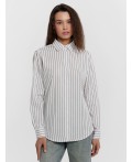 Рубашка графитовая полоска на белом