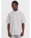 Рубашка бело -серая полоска