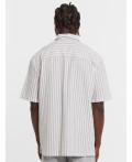 Рубашка бело -серая полоска