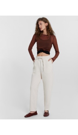 Брюки белый песок