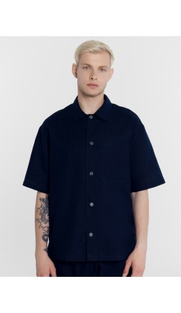 Рубашка т.синий