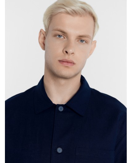 Рубашка т.синий