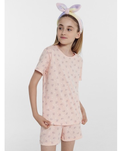 Комплект мишки на св.коралловом