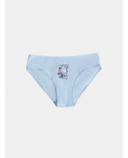 Трусы голубой +печать