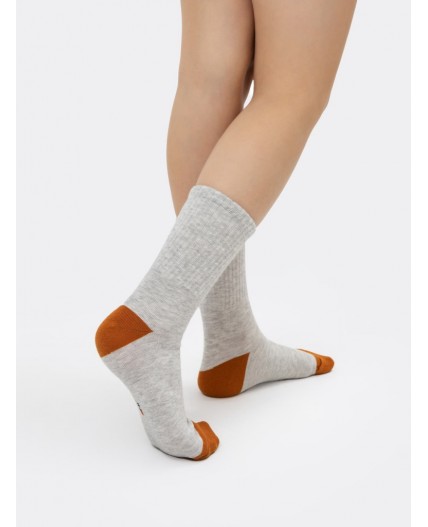 Носки св.серый меланж