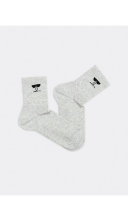 Носки св.серый меланж