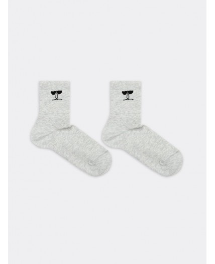 Носки св.серый меланж