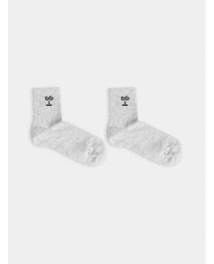Носки св.серый меланж