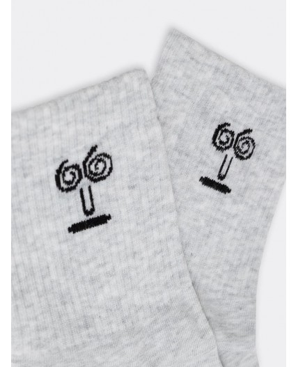 Носки св.серый меланж