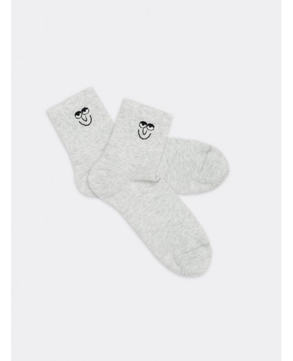 Носки св.серый меланж