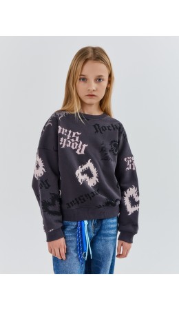 Свитшот рок стар на сером