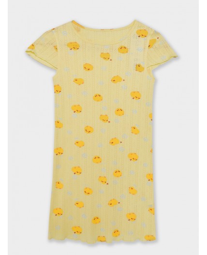 Сорочка уточки на желтом