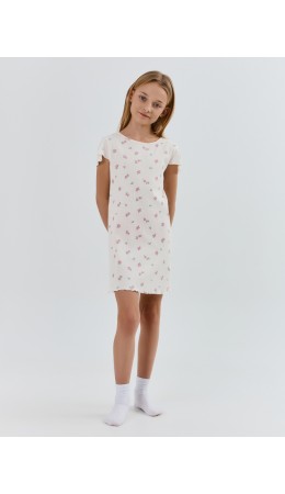 Сорочка цветы на молочном1