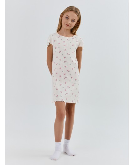 Сорочка цветы на молочном1