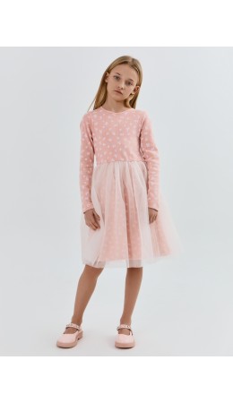 Платье цветы на св.розовом