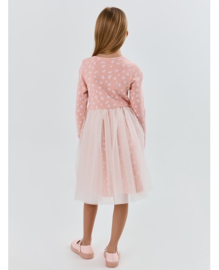 Платье цветы на св.розовом