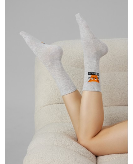 Носки св.серый меланж