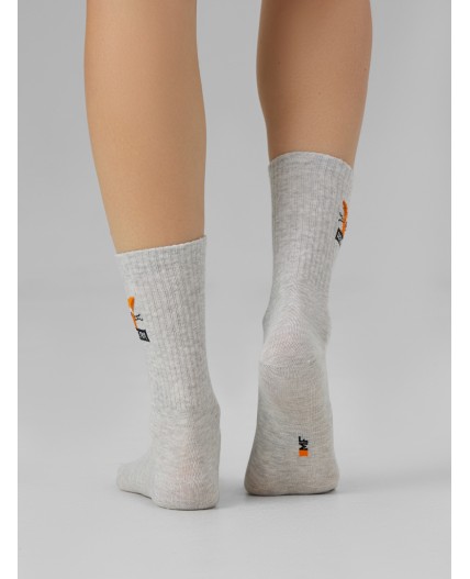 Носки св.серый меланж