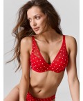 Бюстгальтер сердечки на красном