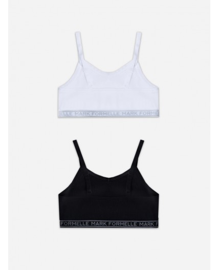 Топ белый +черный