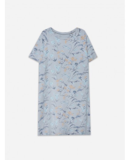 Сорочка цветочки на сером