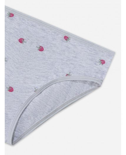 Трусы малина на св.сером меланже