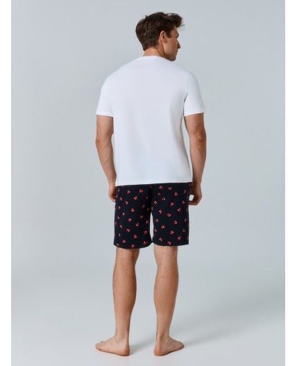 Комплект белый +боксерские перчатки на черном