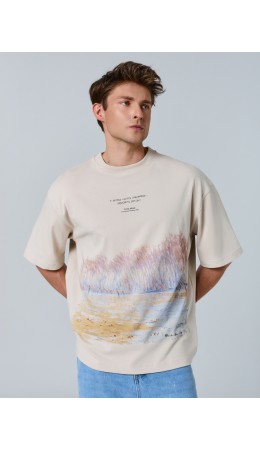 Футболка жемчужный +печать