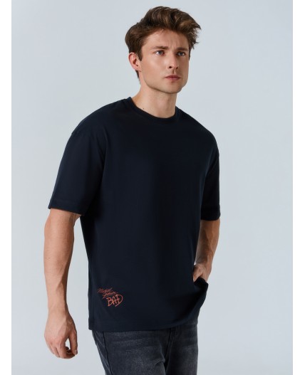 Футболка черный +печать7