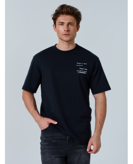 Футболка черный +печать15