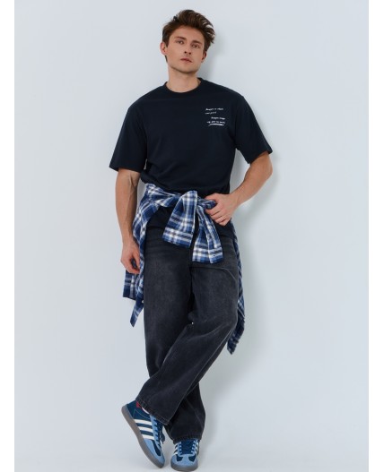 Футболка черный +печать15