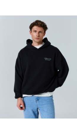 Худи черный +печать