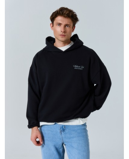 Худи черный +печать