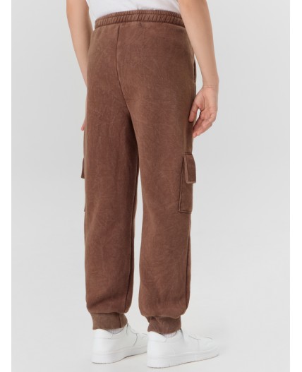 Брюки ACID WASH коричневый