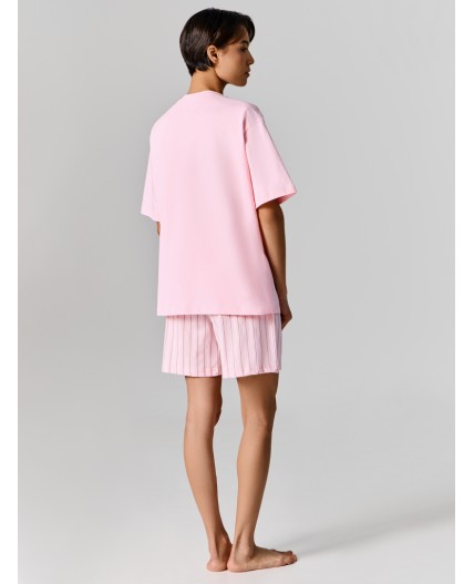 Комплект розовая сказка +полоска на розовом