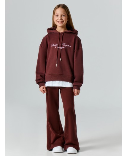 Худи коричневый +печать